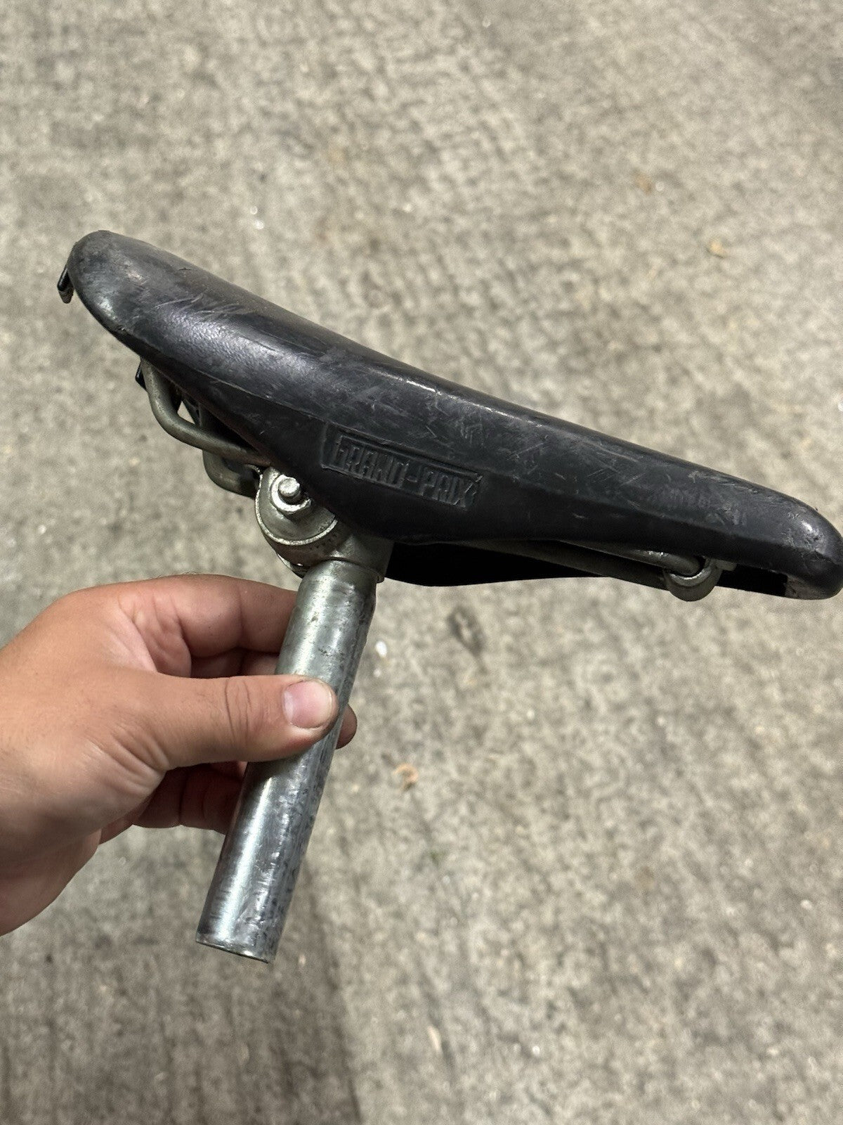 Vintage Gran Prix Bike Saddle 25.6 Seatpost