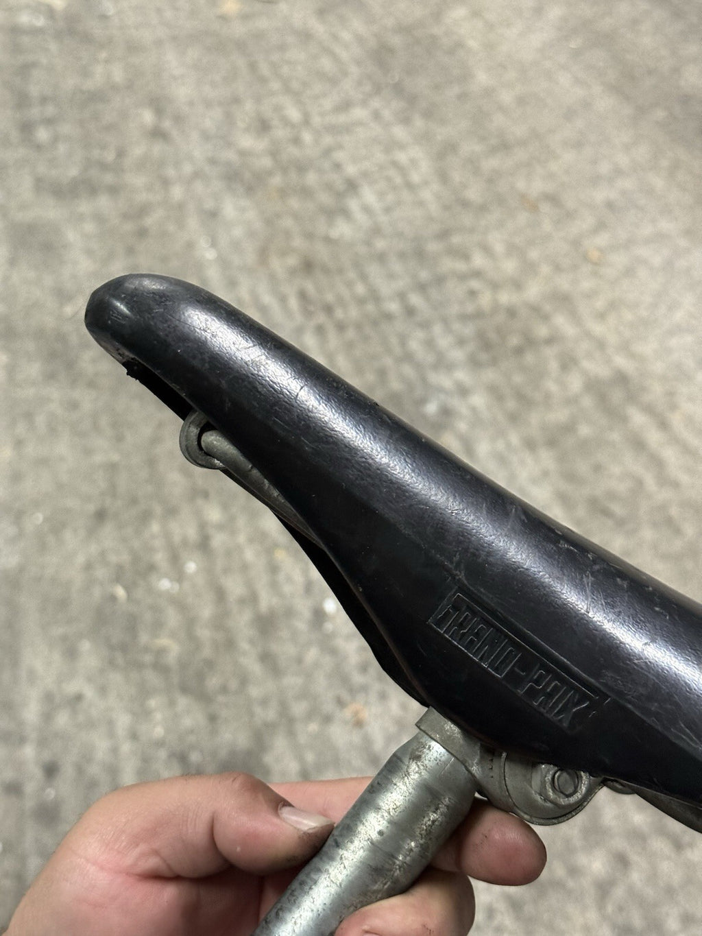 Vintage Gran Prix Bike Saddle 25.6 Seatpost