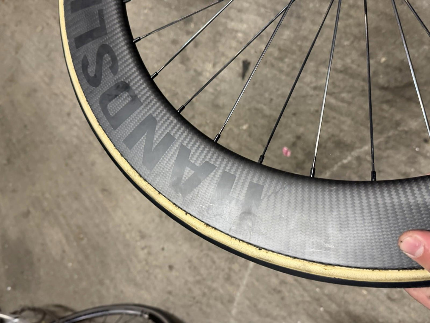 Handsling Track Wheelset Tubular Dura Ace 7600 Hubs Racing Wheels Carbon
