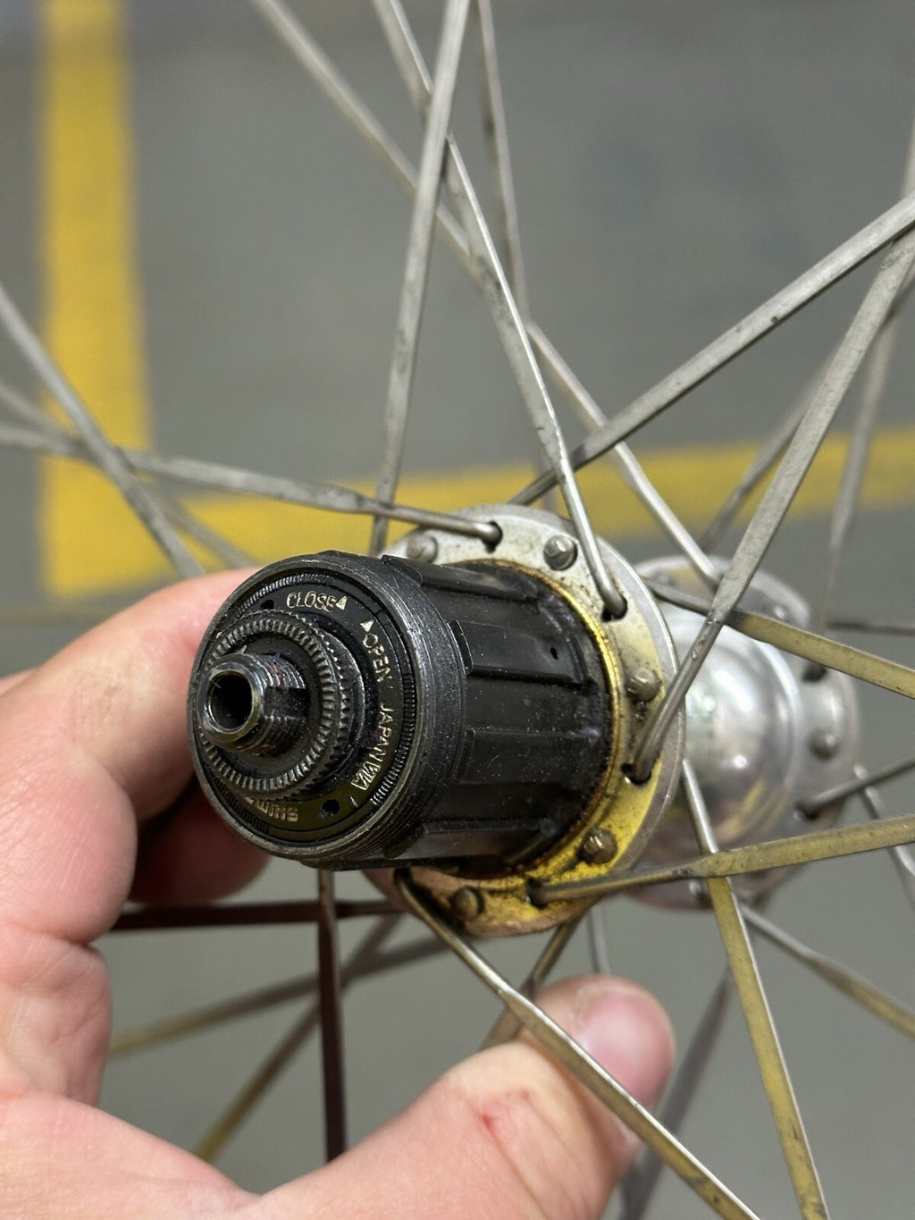 Vintage Dura Ace Road Wheelset Wolber Tubular Rims Aero Spokes - view 3