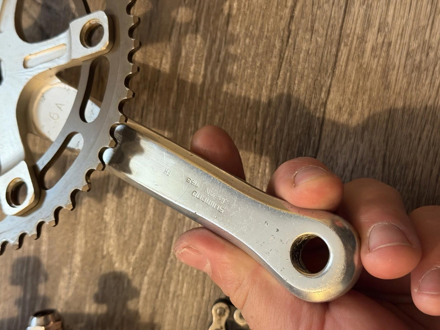 Dura Ace 10pitch Track Groupset Crankset Hubs 165mm Fixed Gear Vintage Set 28h