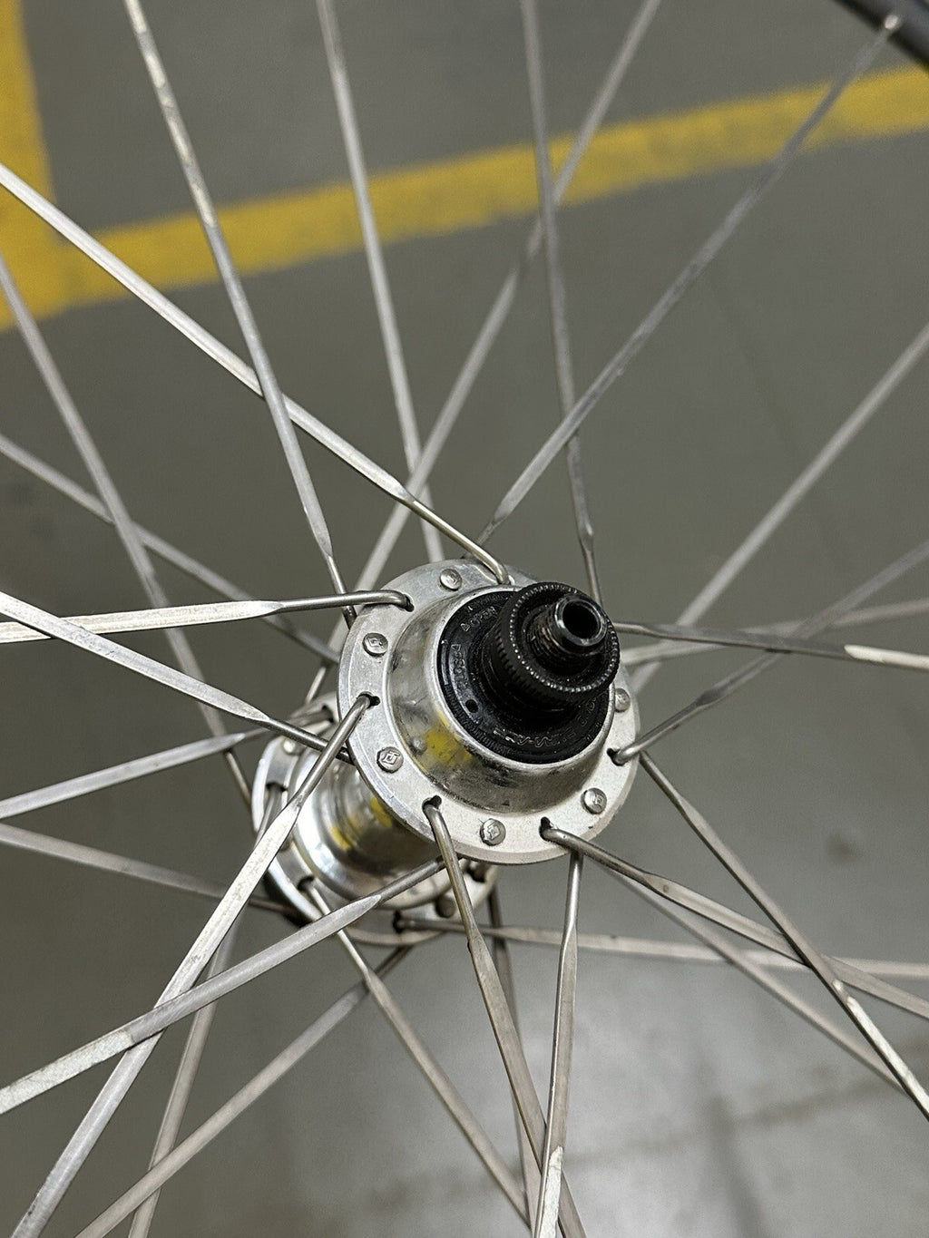 Vintage Dura Ace Road Wheelset Wolber Tubular Rims Aero Spokes - view 6