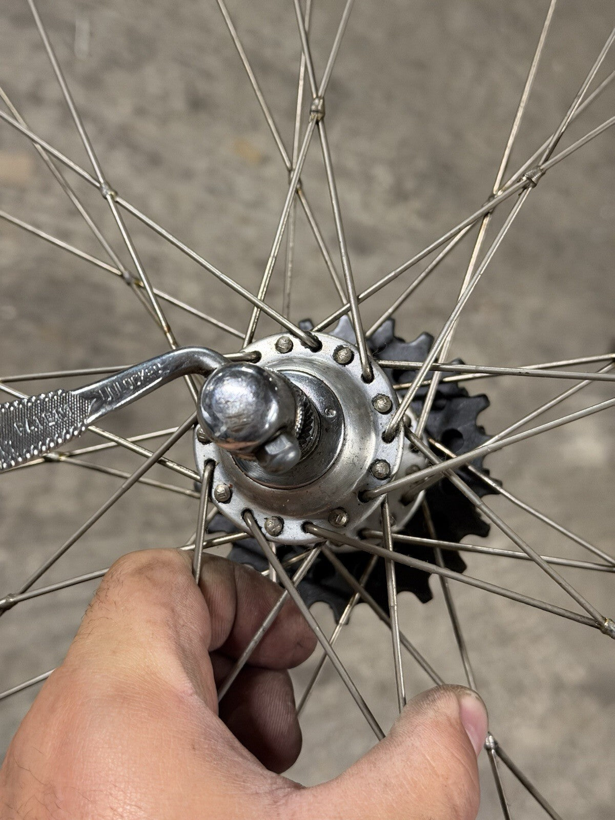 Vintage Campagnolo ROAD WHEELSET 5 SPEED WOODEN Sbi Brusati Rims