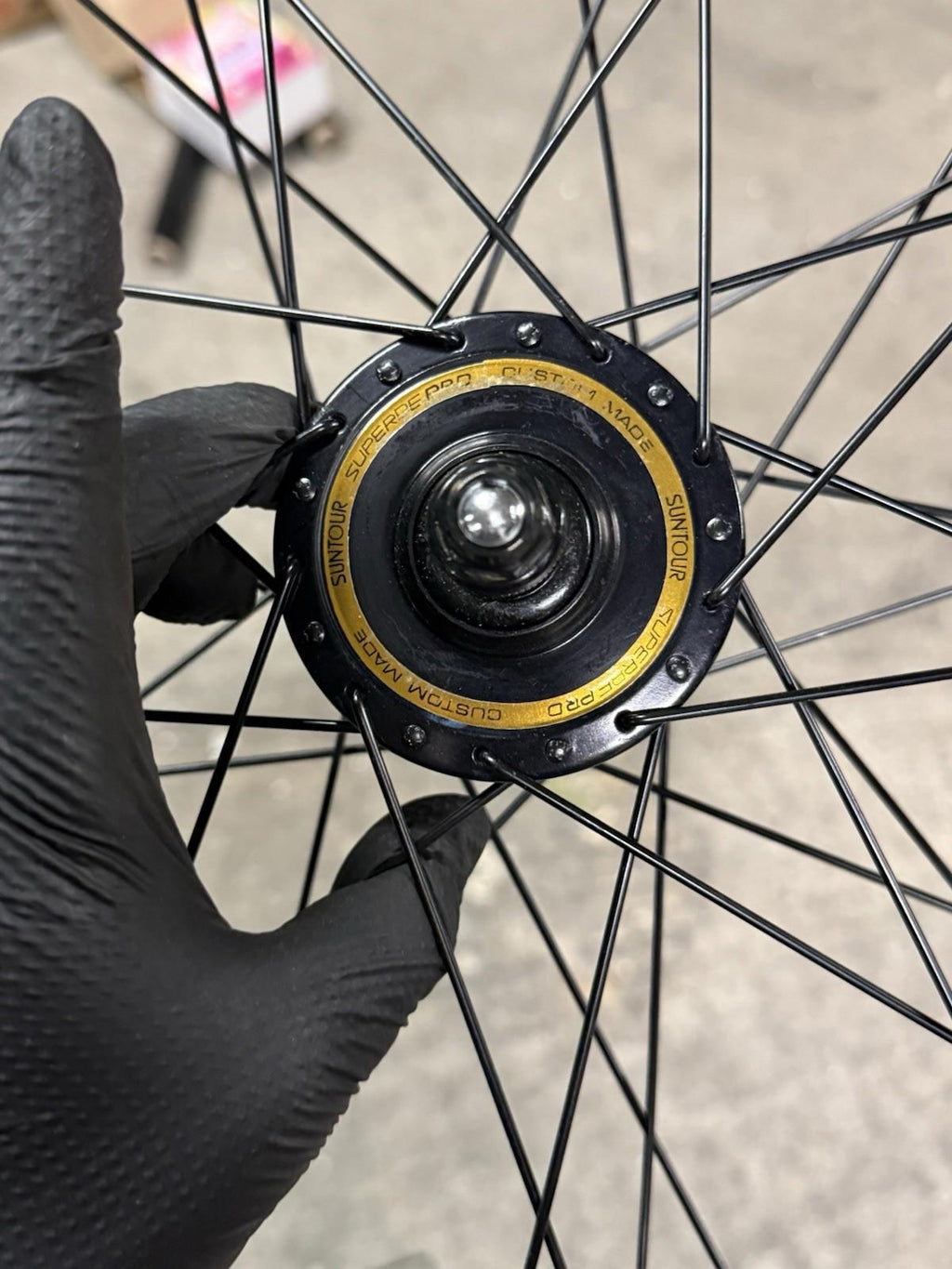 Rare Custom Anodised Suntour Superbe Pro Hubs Track Wheelset Fixed Gear Tubular