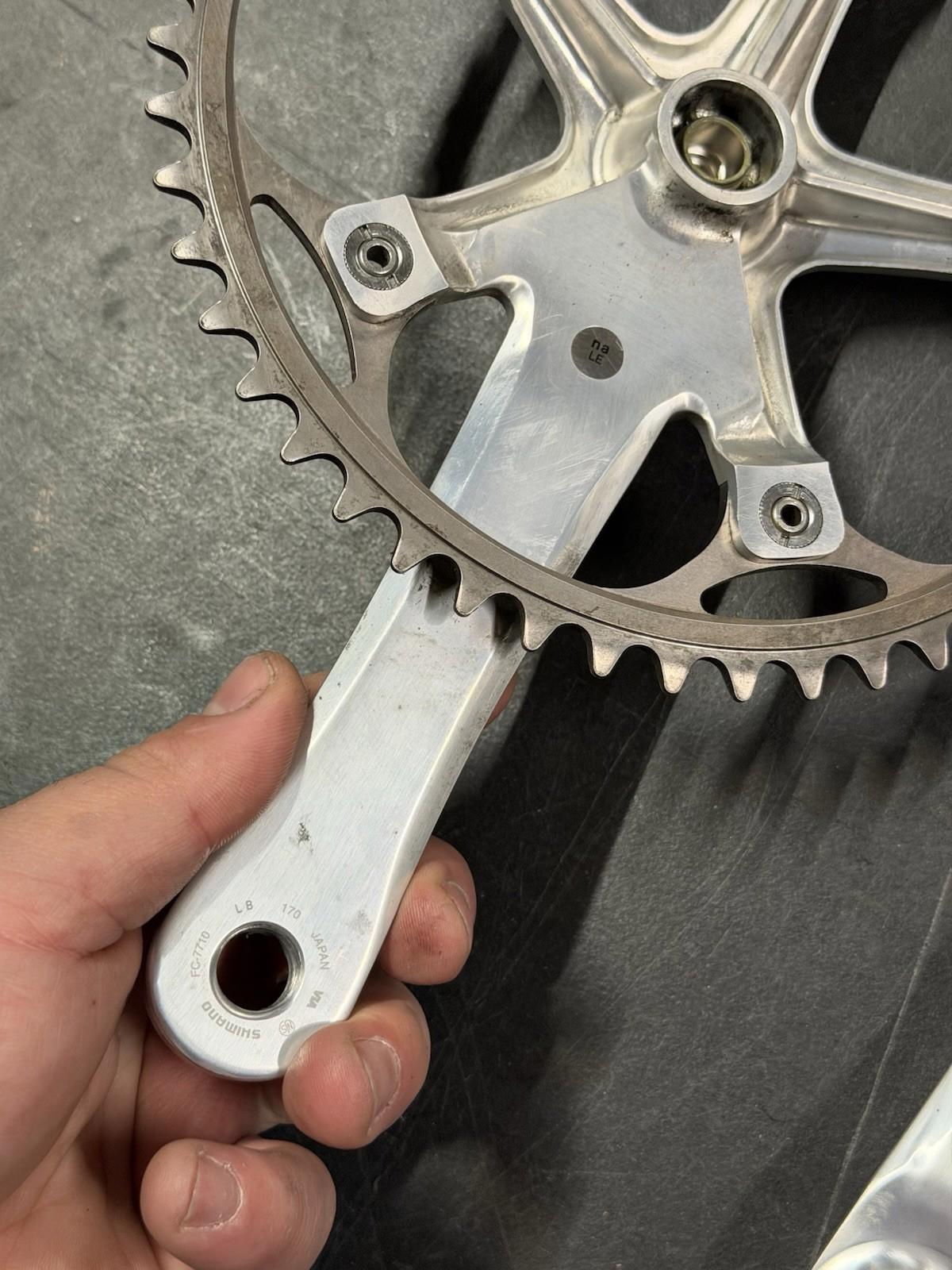 Dura Ace 7710 Track Crankset 170mm Bsa Bb 50t 144bcd