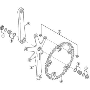 FC-7710 Dura-Ace Track crankset, without chainring, 165 mm