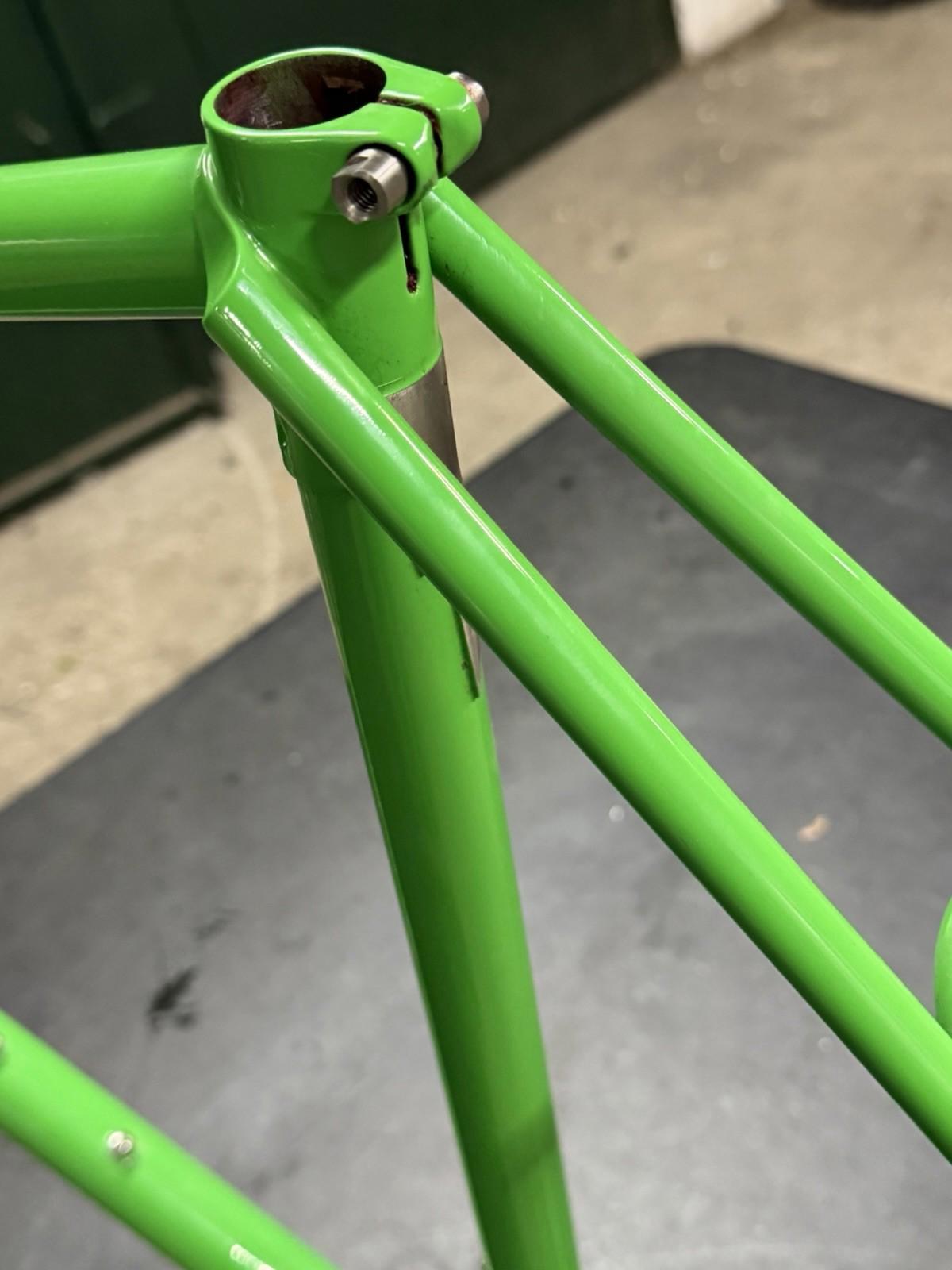 Custom Made August Cycles Columbus Track Frameset Fixed Gear 30mm Tires Size 57