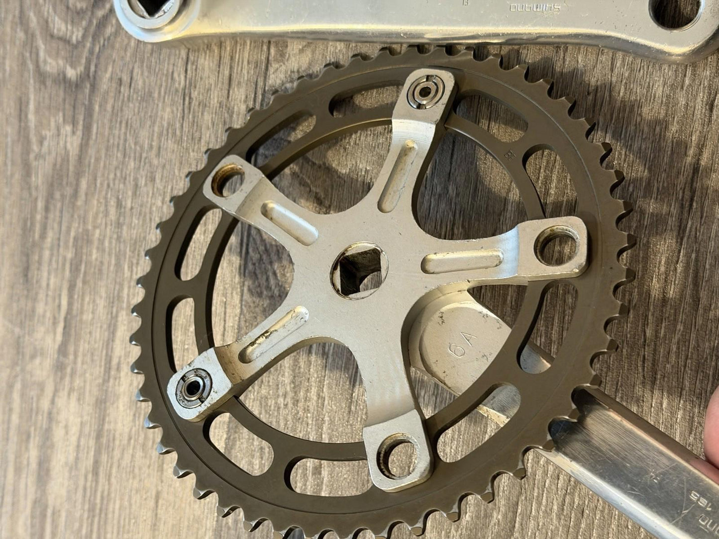 Dura Ace 10pitch Track Groupset Crankset Hubs 165mm Fixed Gear Vintage Set 28h