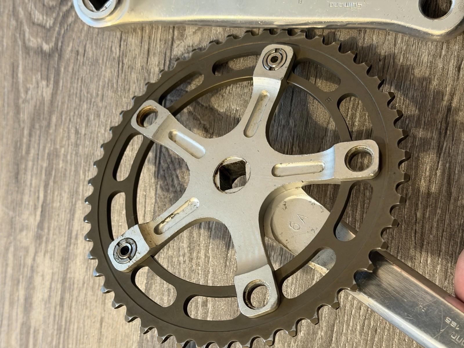 Dura Ace 10pitch Track Groupset Crankset Hubs 165mm Fixed Gear Vintage Set 28h