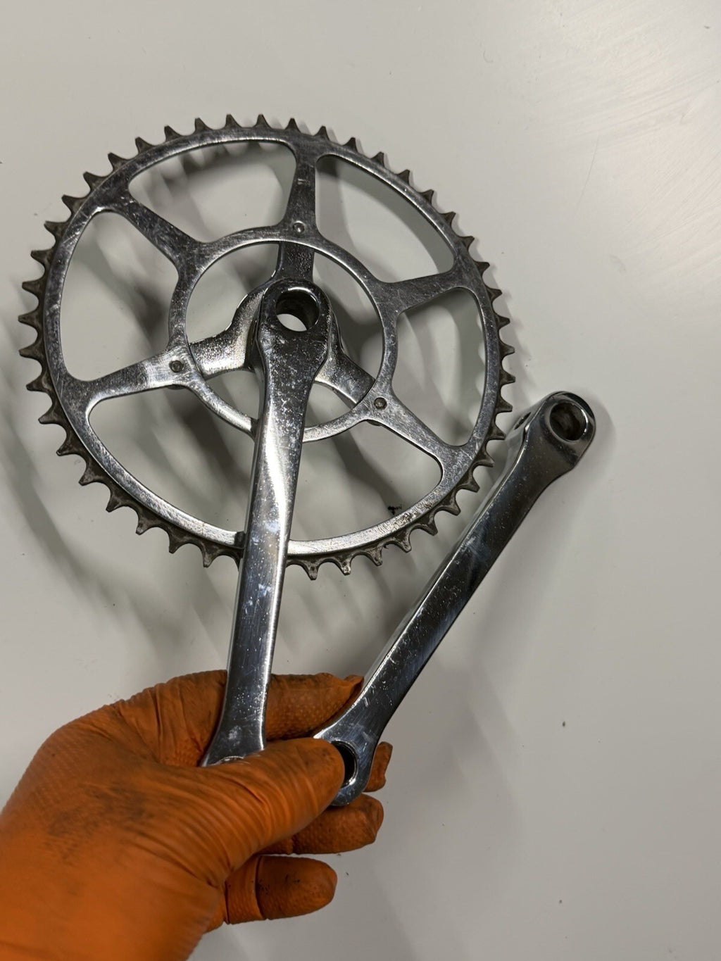 Vintage Bike Crankset Single Chainring
