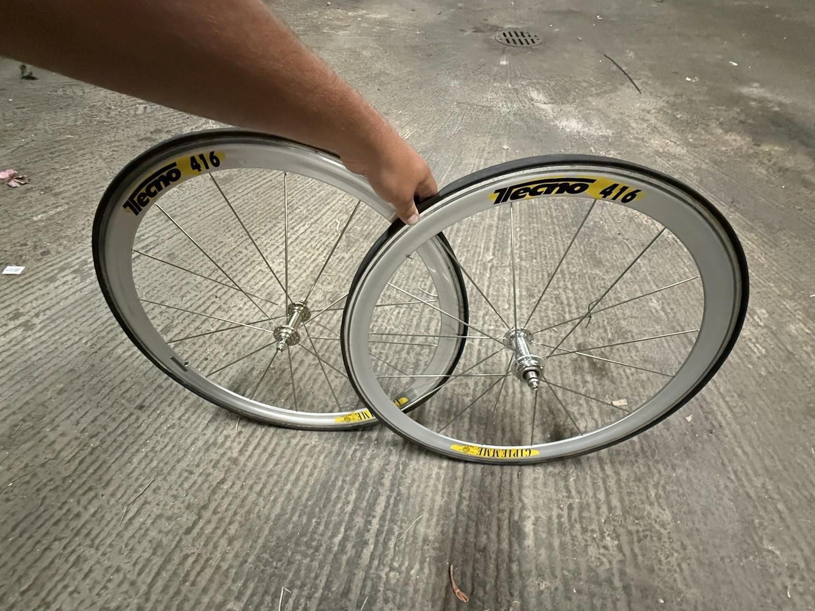 Gipiemme Tecno 416 Tubular Wheelset Fixed Gear Track Phil Wood Rear Hub