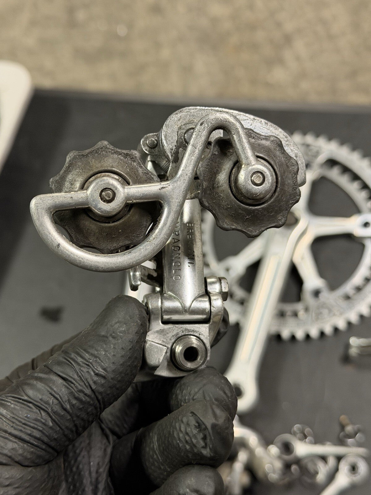 Vintage Campagnolo Super Record Groupset Colnago Chainring Original - product photo 3 | Miclo Bikes