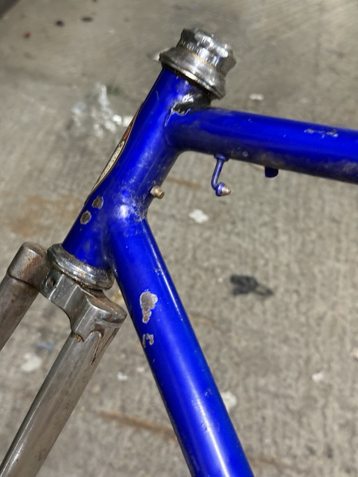 Classic Higgins Steel Road Frameset Rust On Forks Repainted  Size L