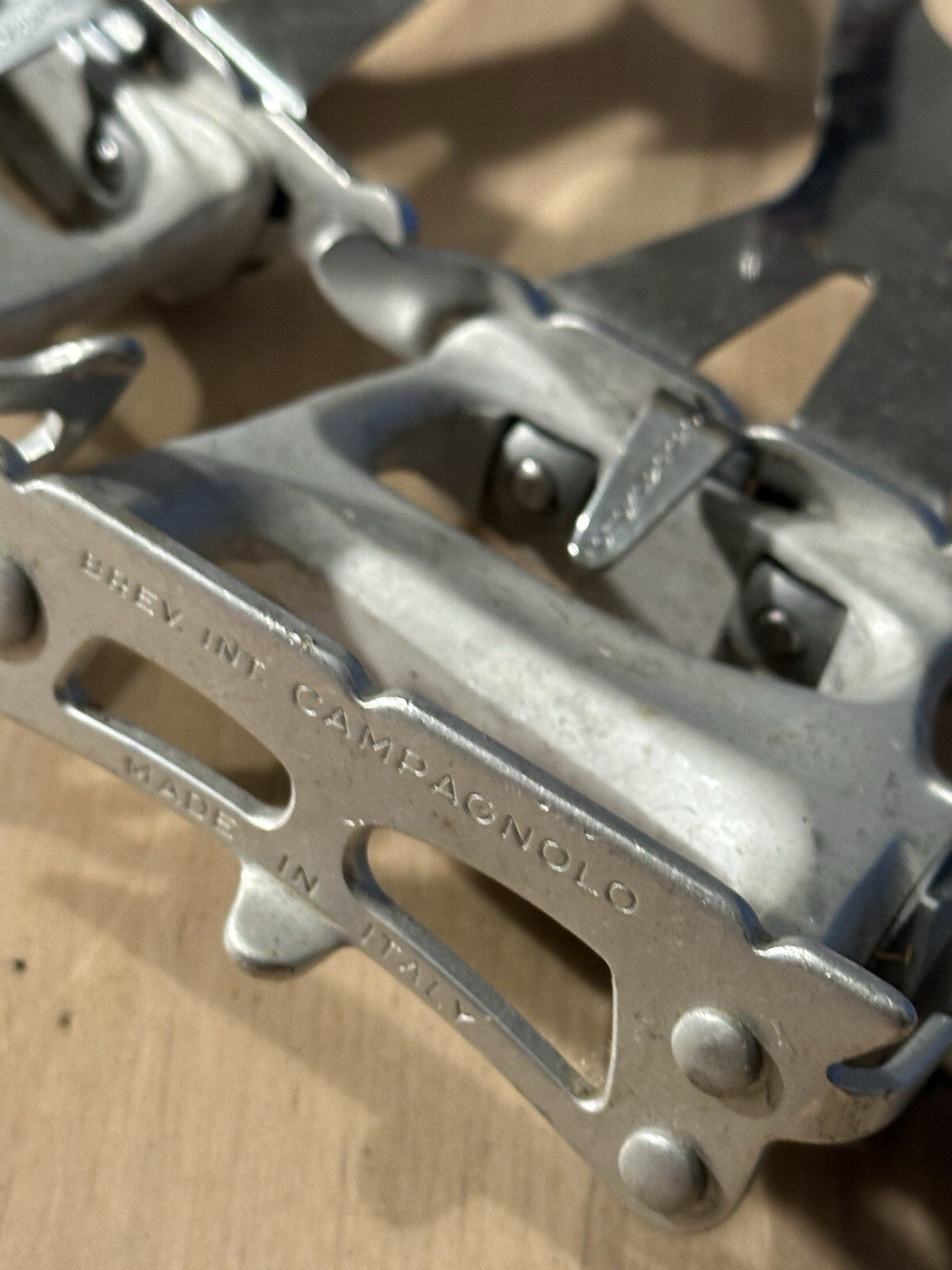 Vintage Rare Campagnolo Bike Pedals And Cages Size M Toe Clips - product photo 2 | Miclo Bikes