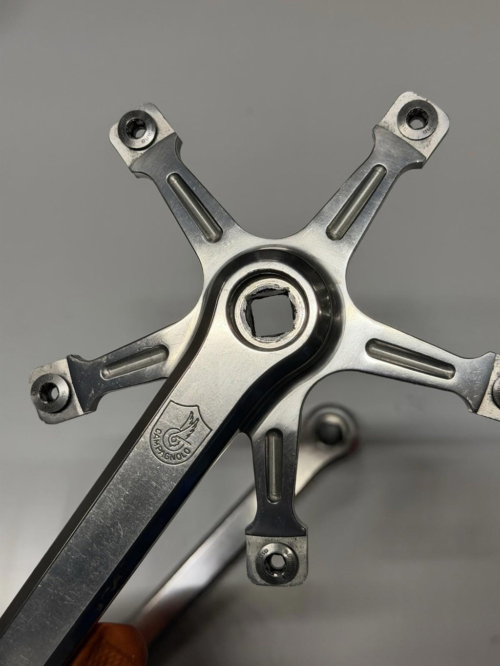 Campagnolo Super Record Pista 177.5mm Track 144bcd Rare Engraved Version