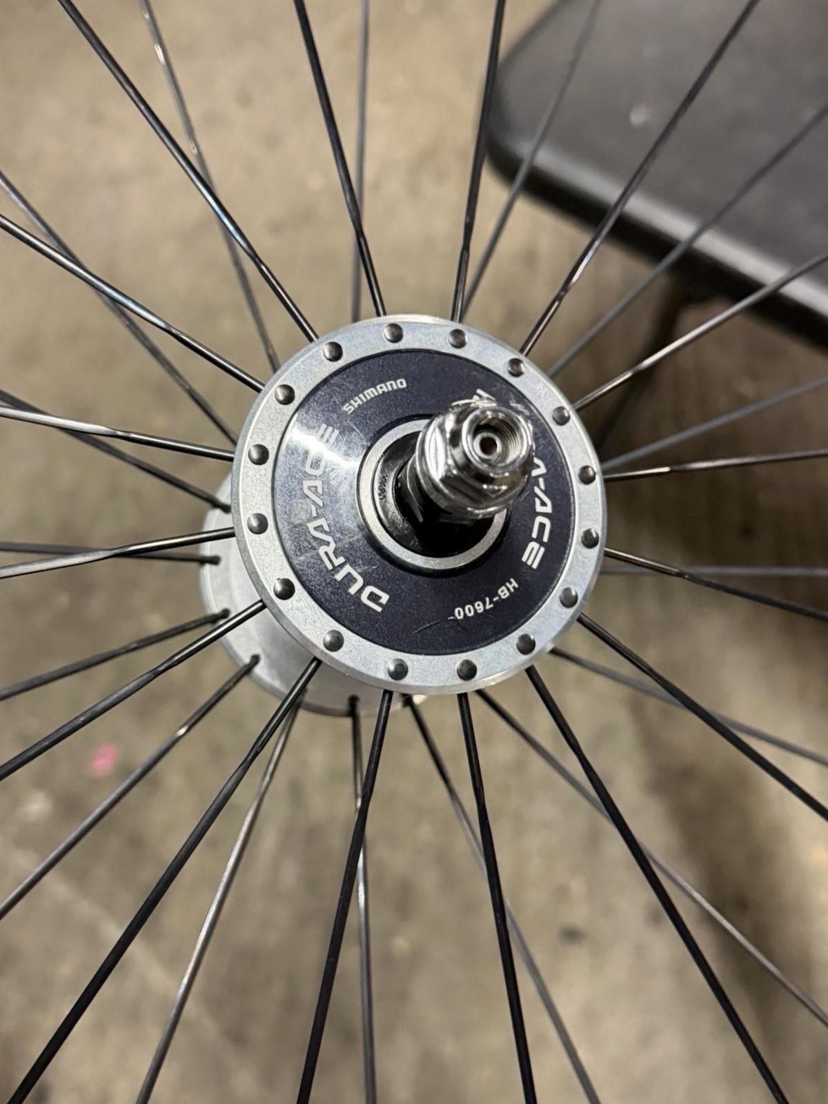 Handsling Track Wheelset Tubular Dura Ace 7600 Hubs Racing Wheels Carbon