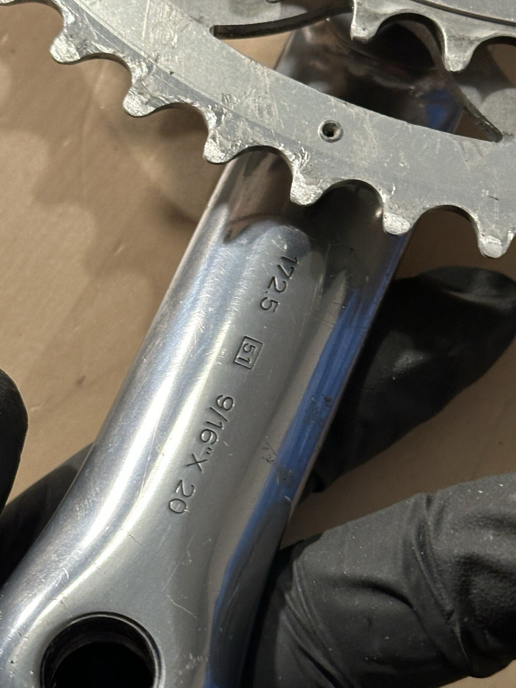 Vintage Campagnolo Road Crankset  Grey Strada Cranks