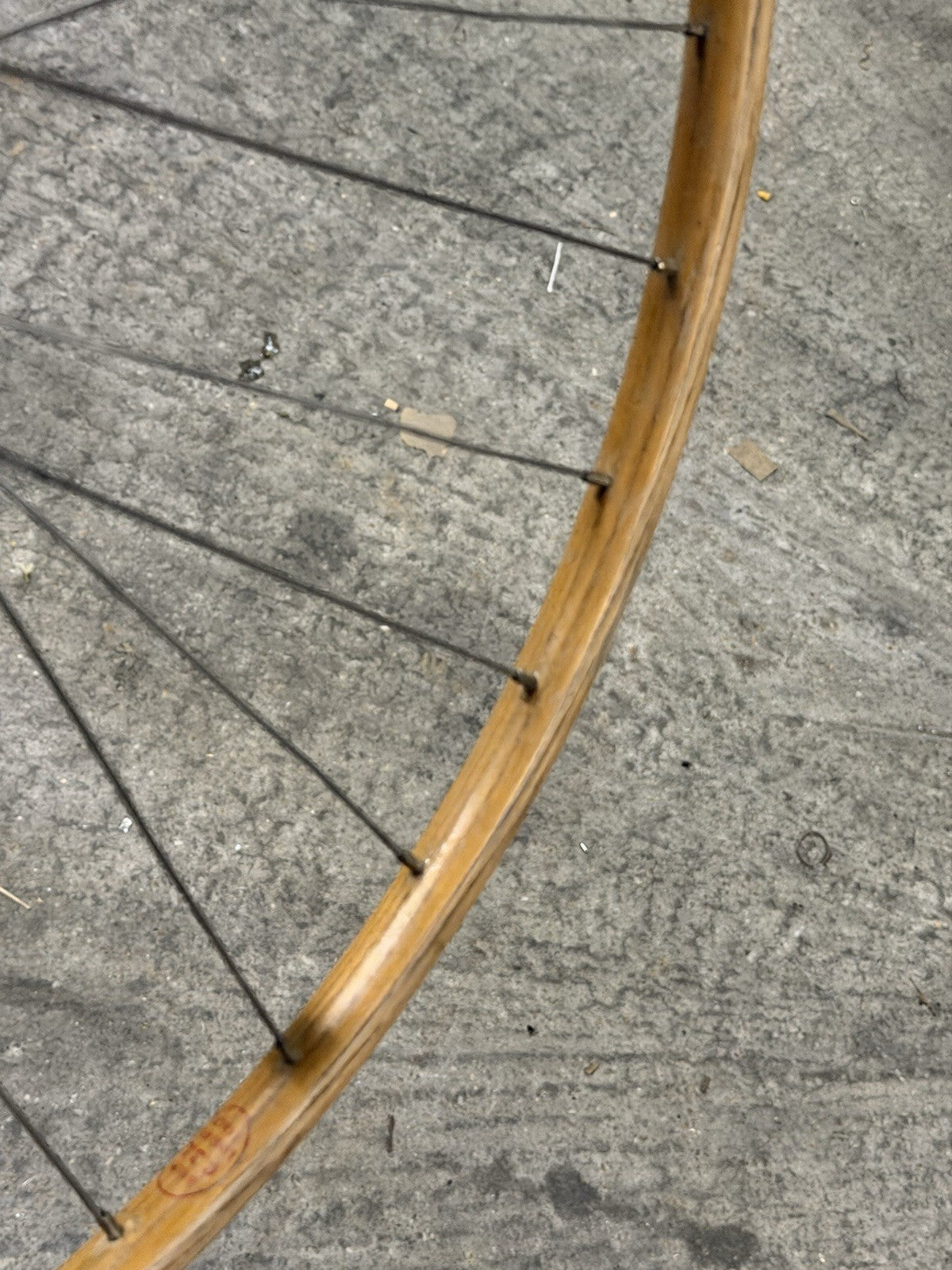 Vintage Campagnolo ROAD WHEELSET 5 SPEED WOODEN Sbi Brusati Rims