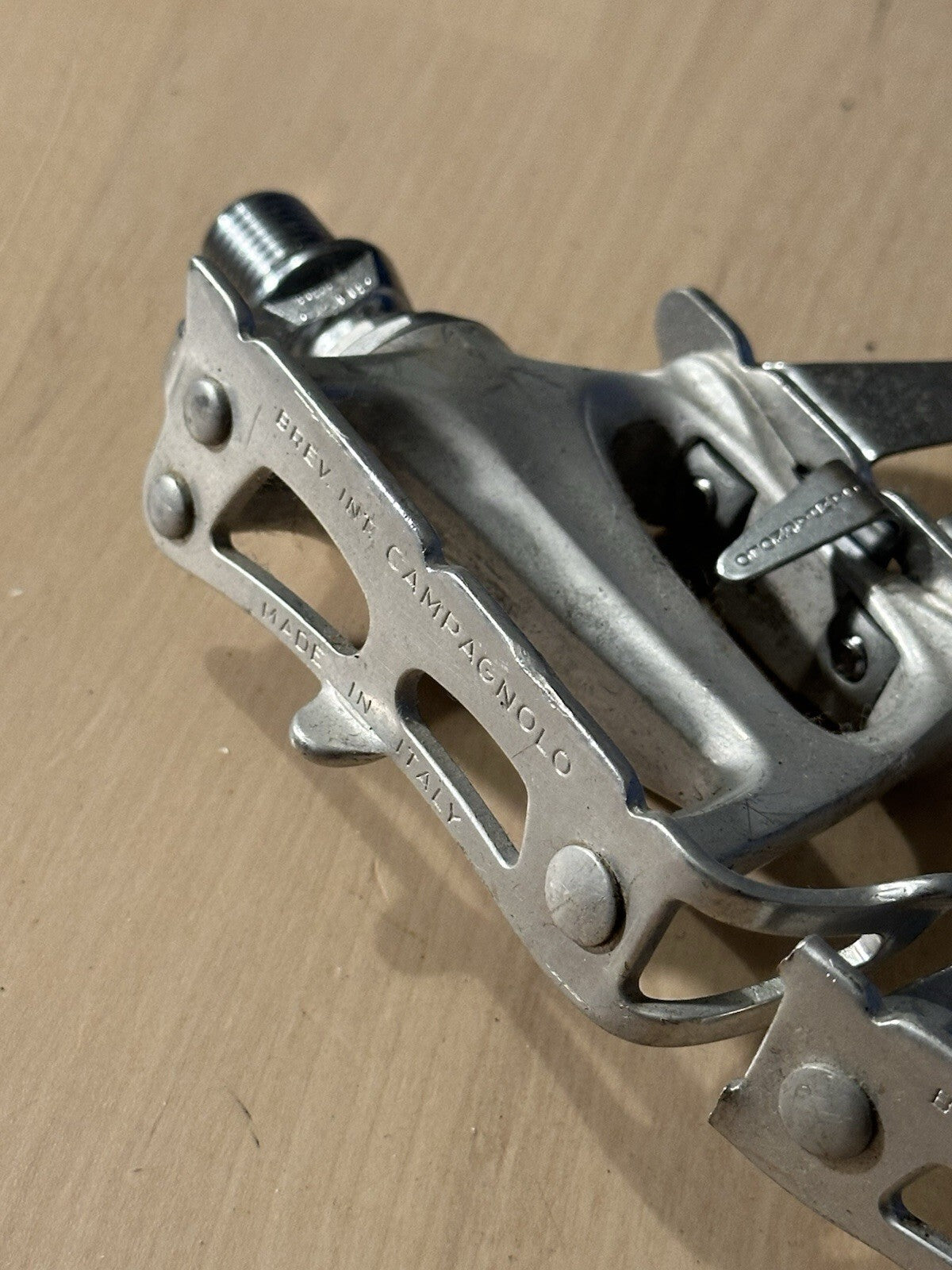 Vintage Rare Campagnolo Bike Pedals And Cages Size M Toe Clips - product photo 3 | Miclo Bikes