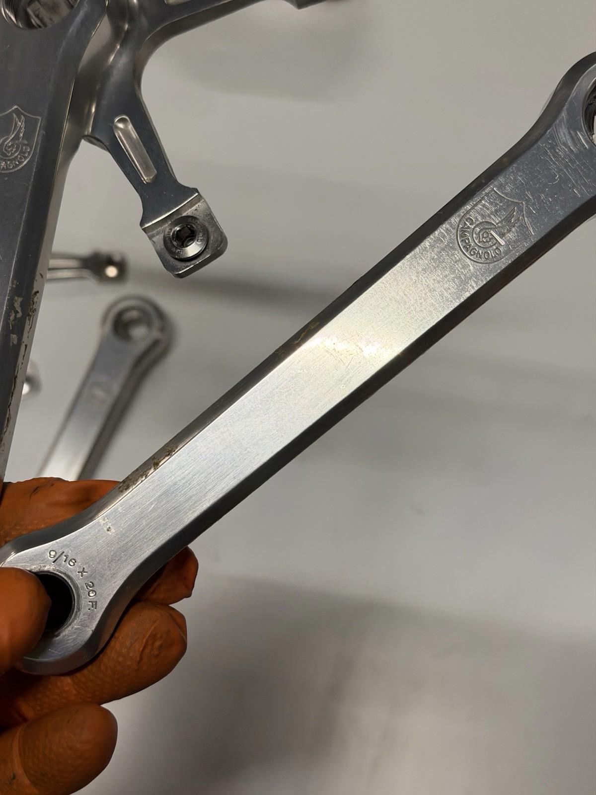 Campagnolo Super Record Pista 177.5mm Track 144bcd Rare Engraved Version