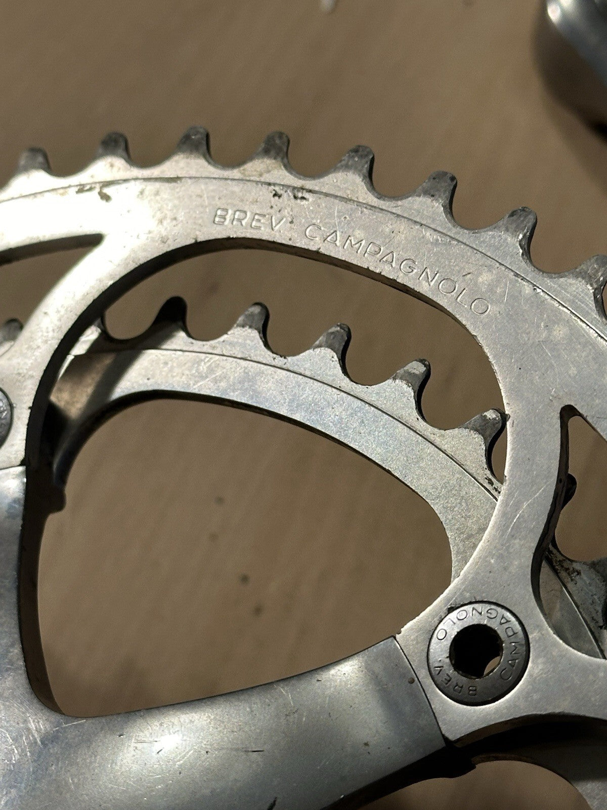 Vintage Campagnolo Road Crankset  Grey Strada Cranks