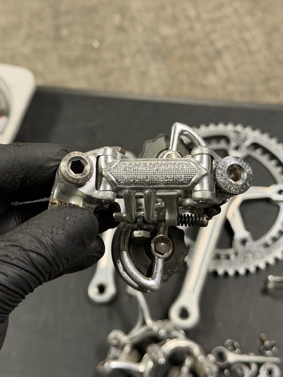 Vintage Campagnolo Super Record Groupset Colnago Chainring Original - product photo 5 | Miclo Bikes