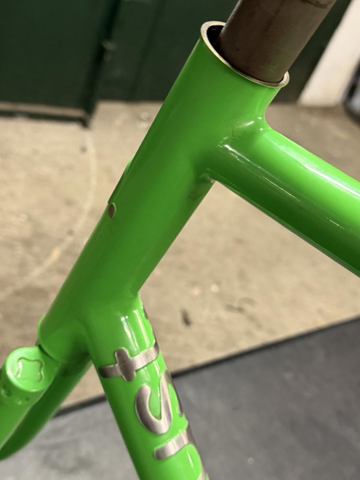 Custom Made August Cycles Columbus Track Frameset Fixed Gear 30mm Tires Size 57