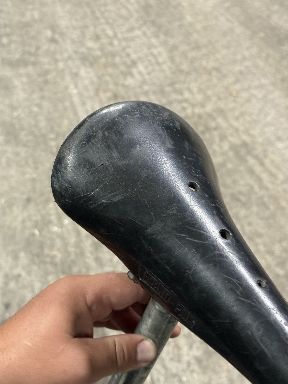 Vintage Gran Prix Bike Saddle 25.6 Seatpost