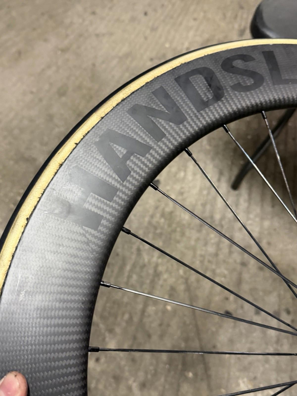 Handsling Track Wheelset Tubular Dura Ace 7600 Hubs Racing Wheels Carbon