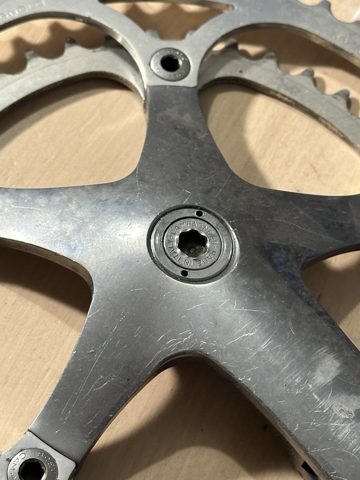 Vintage Campagnolo Road Crankset  Grey Strada Cranks