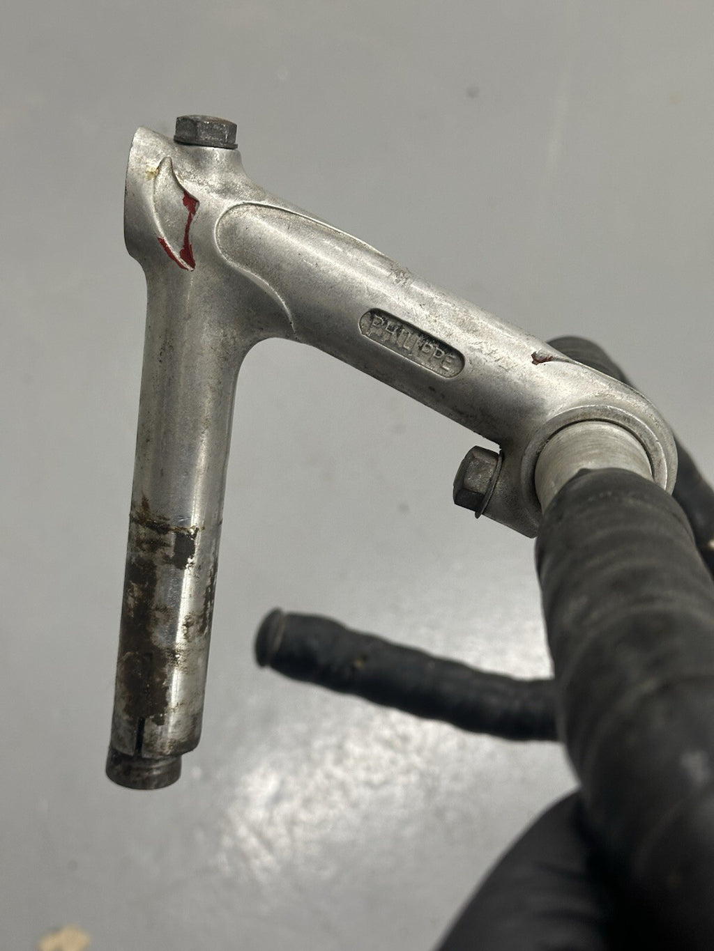 Rare Vintage Philipe Stem With Handlebars And Shimano 600 Brake Levers