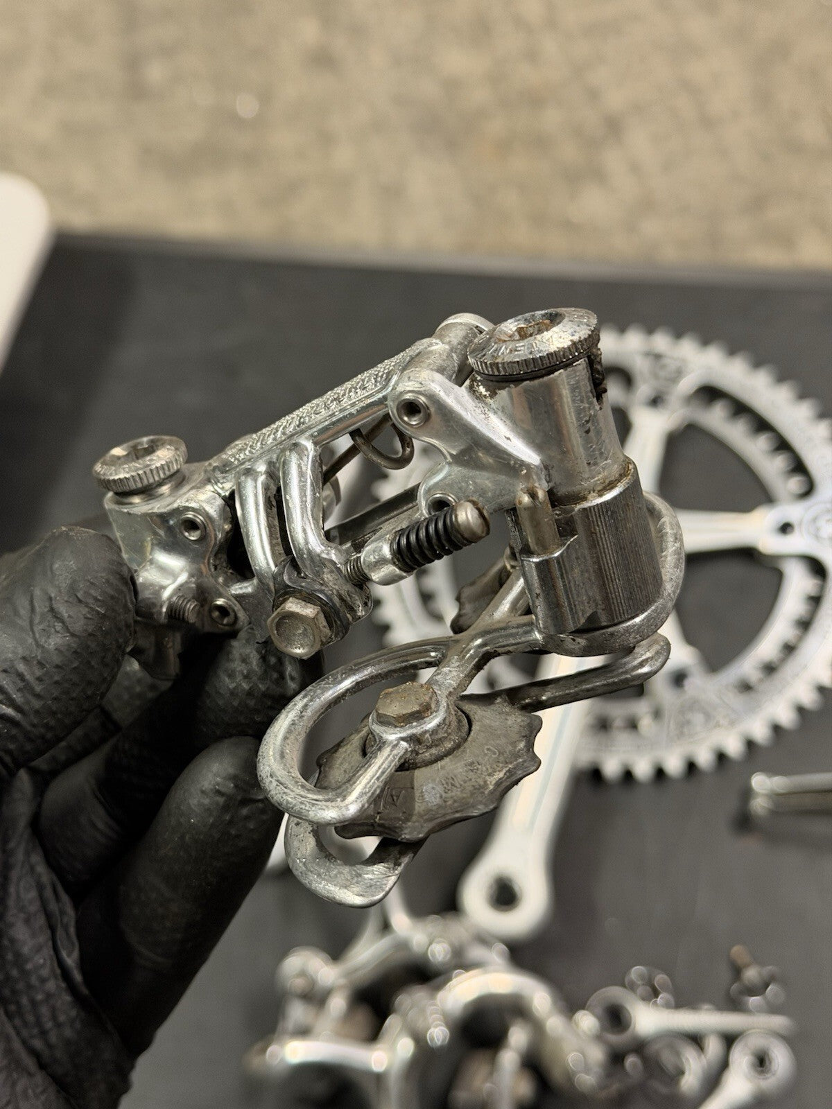 Vintage Campagnolo Super Record Groupset Colnago Chainring Original - product photo 4 | Miclo Bikes