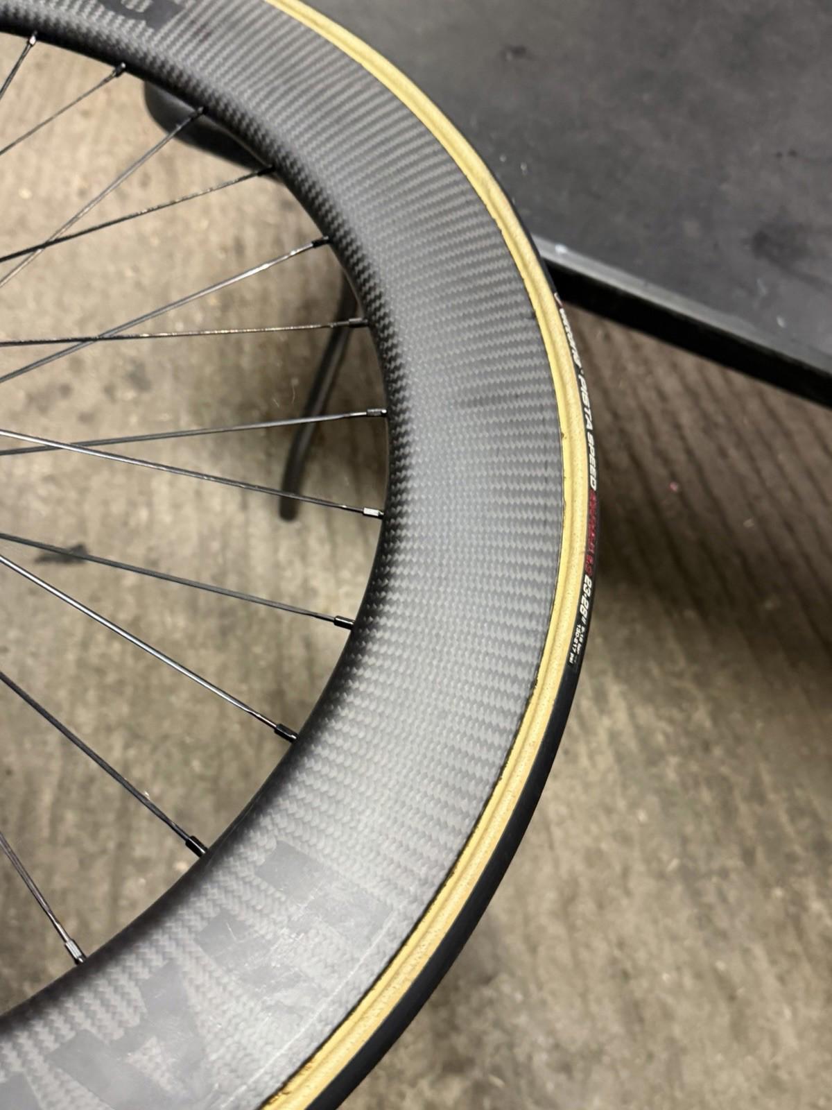 Handsling Track Wheelset Tubular Dura Ace 7600 Hubs Racing Wheels Carbon