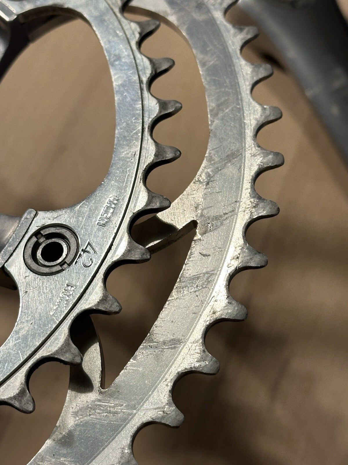 Vintage Campagnolo Road Crankset  Grey Strada Cranks