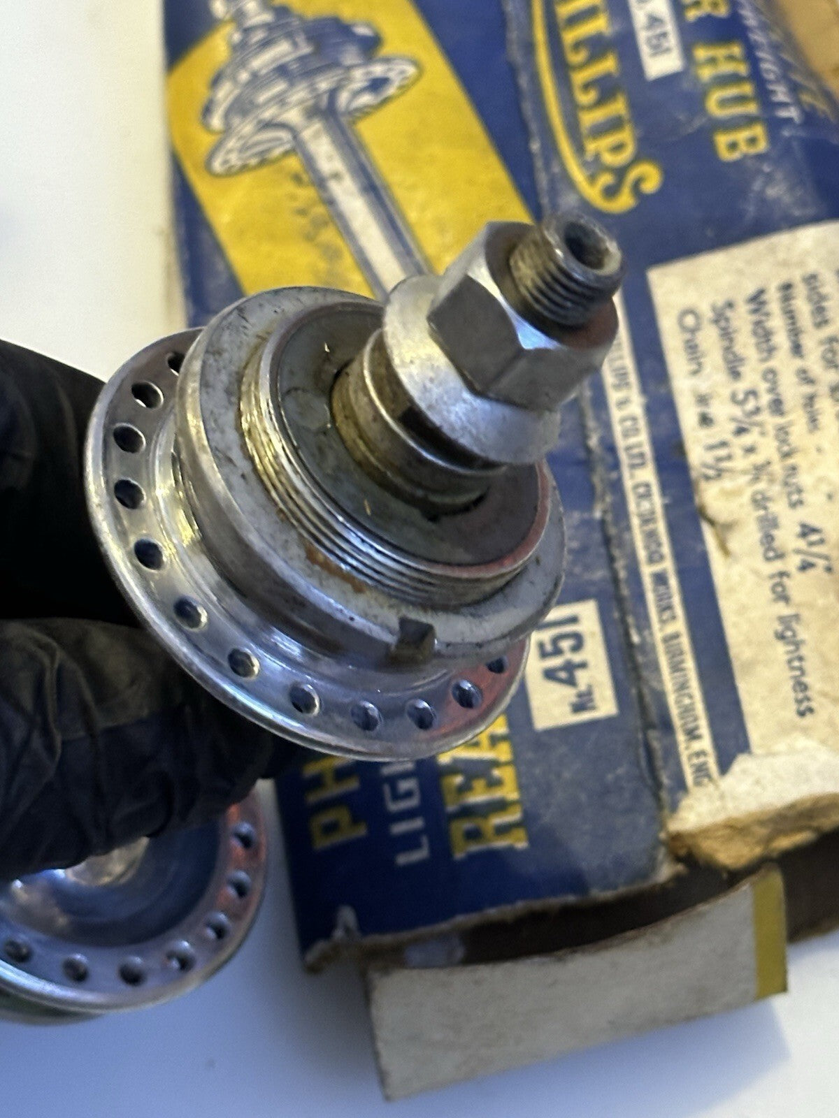 Rare Vintage Phillips Philite Track Hubs Front And Rear