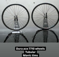 Dura Ace 7710 track weelset Racing Tubular Mavic Rims 2.3kg Pumped pista wheels