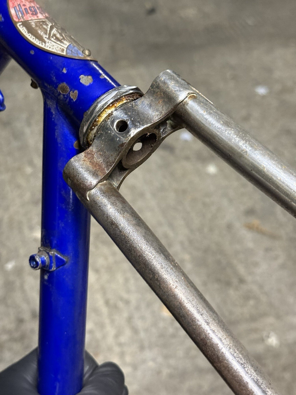 Classic Higgins Steel Road Frameset Rust On Forks Repainted  Size L