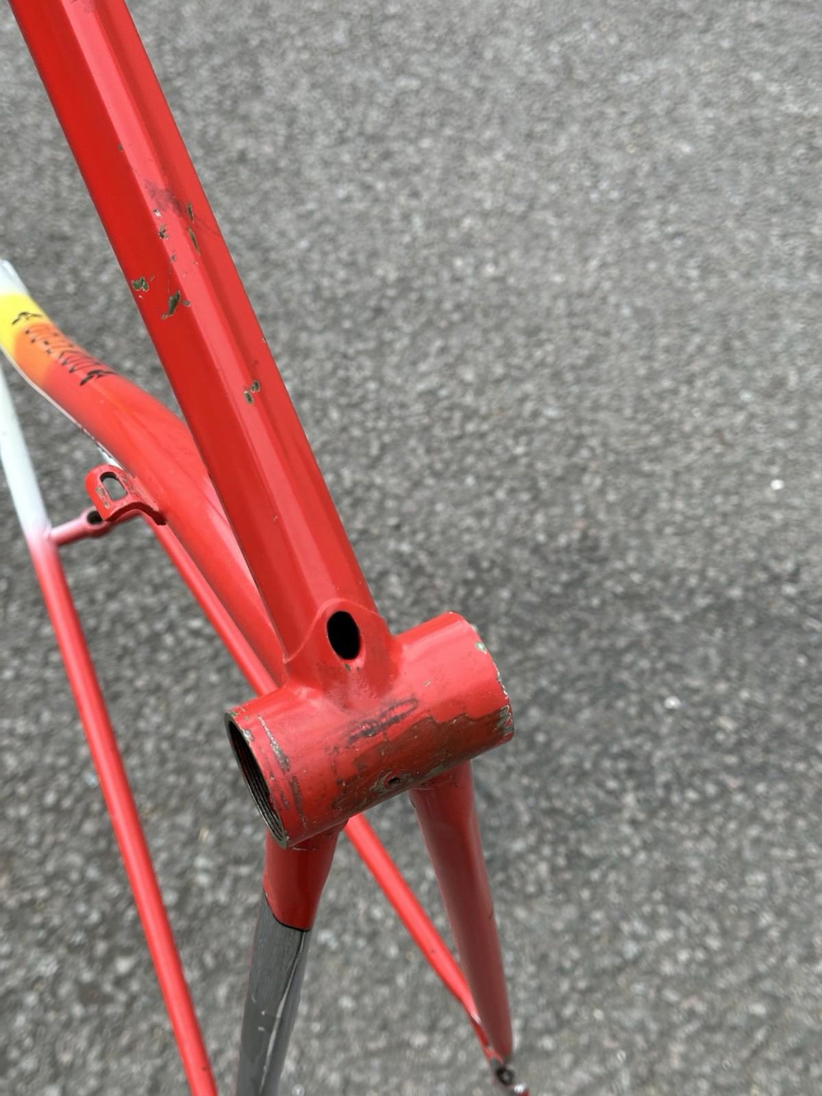 Rare Vintage Colnago Pursuit Tt 700/650c Cx Straight Forks Small Dent