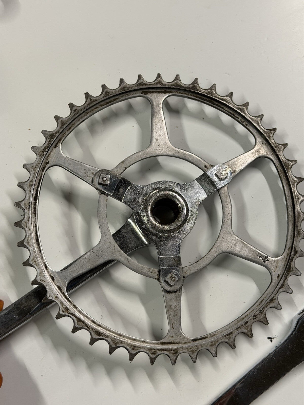 Vintage Bike Crankset Single Chainring