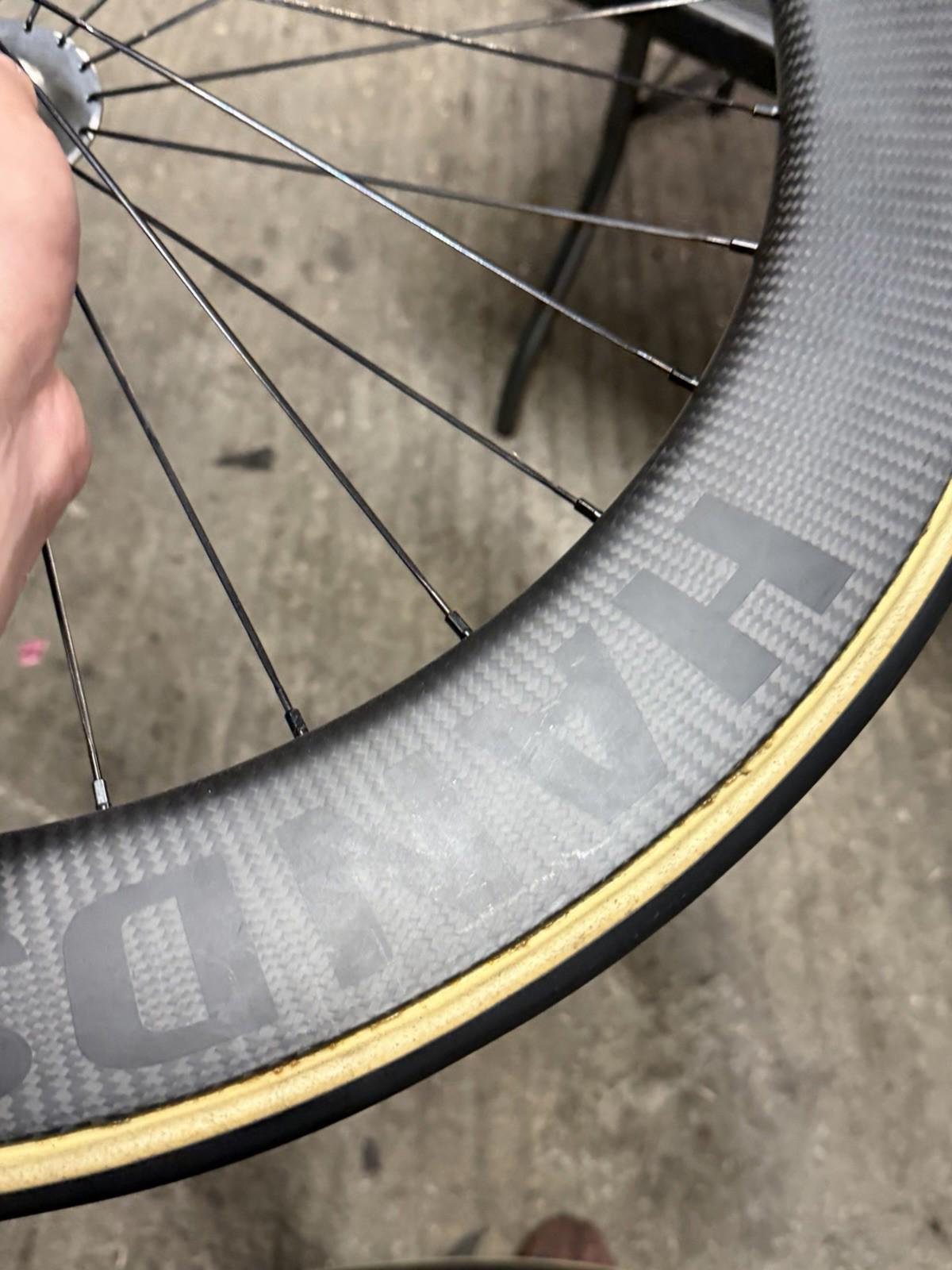 Handsling Track Wheelset Tubular Dura Ace 7600 Hubs Racing Wheels Carbon