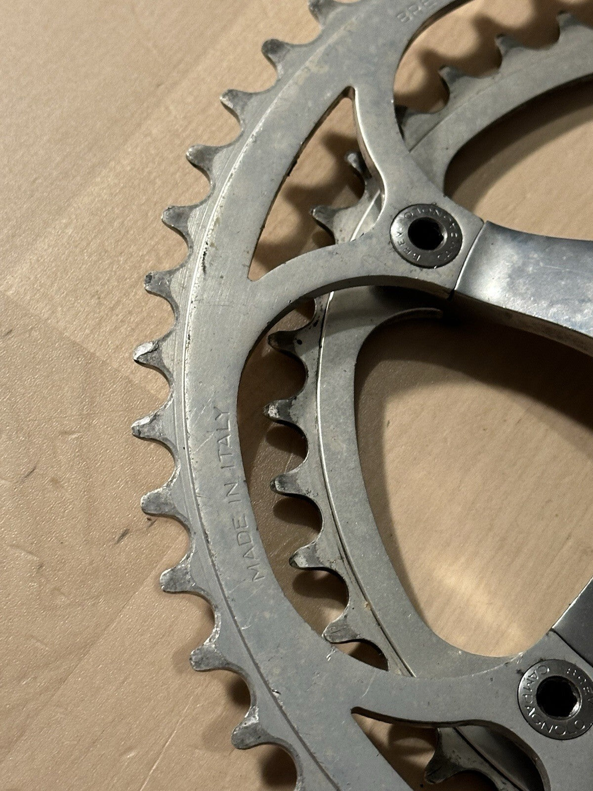 Vintage Campagnolo Road Crankset  Grey Strada Cranks