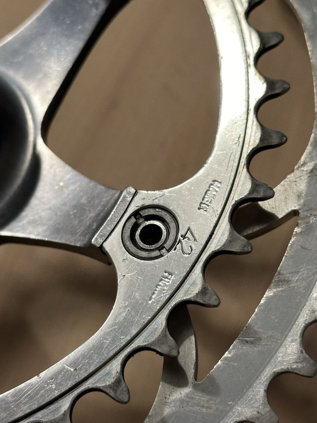 Vintage Campagnolo Road Crankset  Grey Strada Cranks