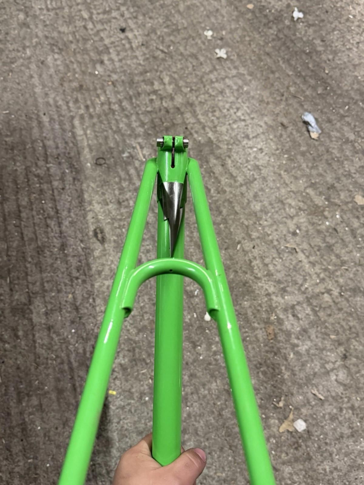 Custom Made August Cycles Columbus Track Frameset Fixed Gear 30mm Tires Size 57