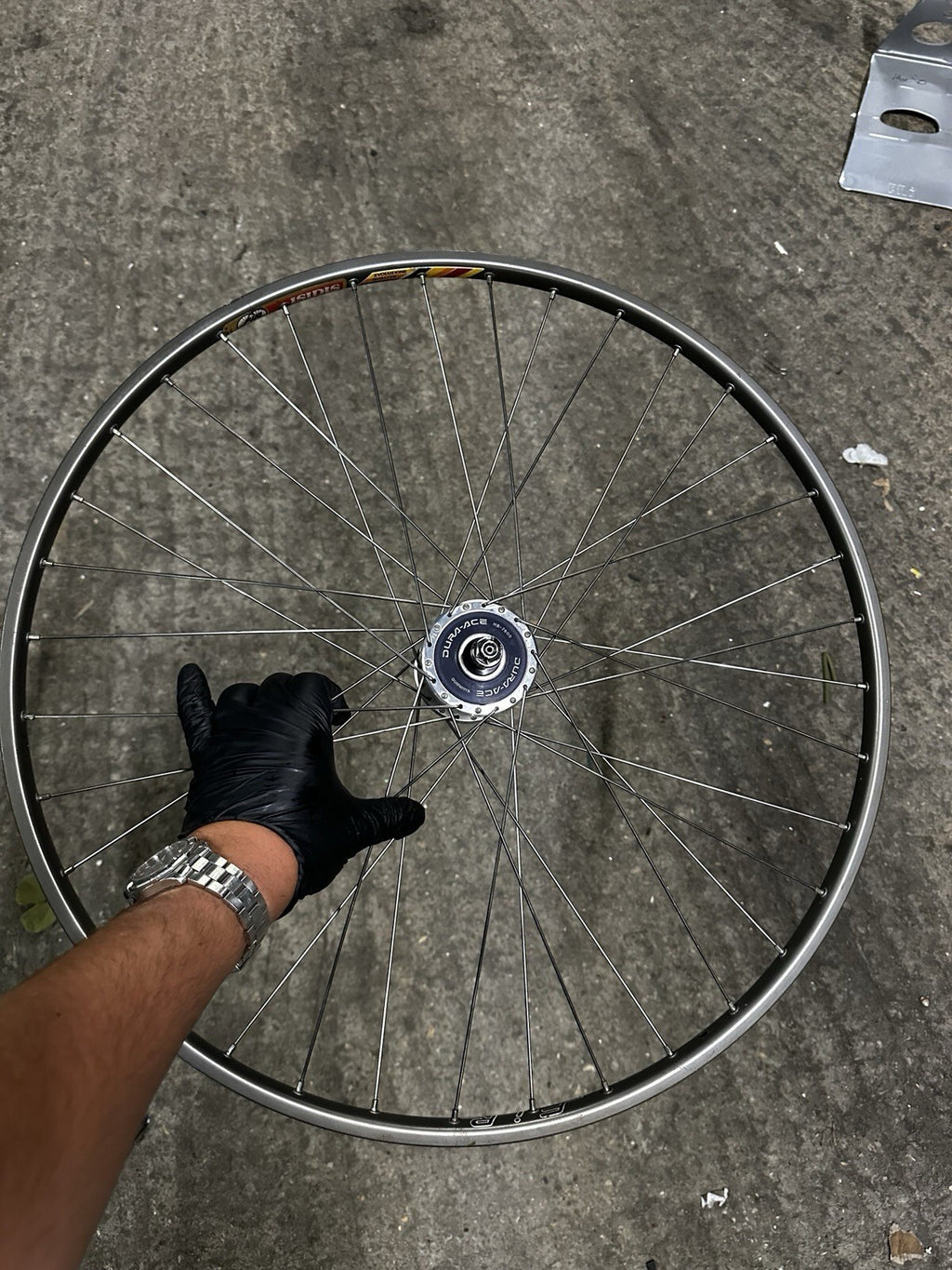 Dura Ace 7600 Front Wheel 650c Rim Tubular Pista