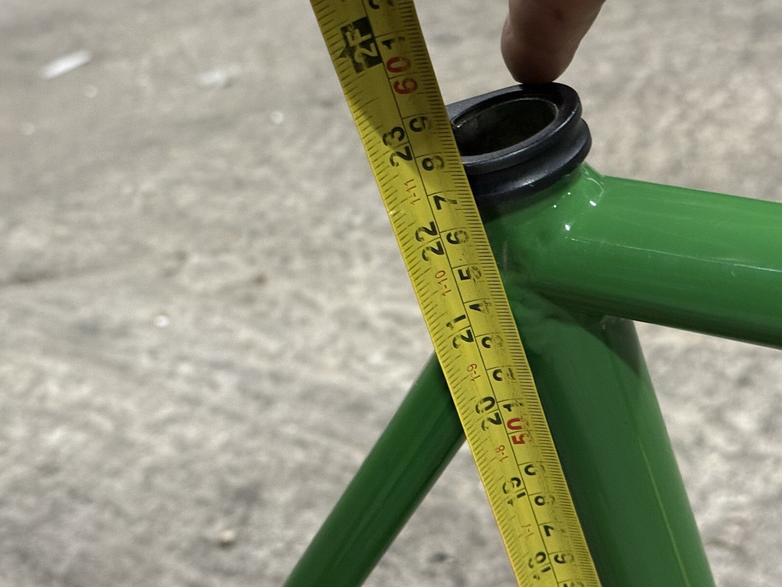 Custom Made Track Frameset Painted John Deere Size Medium 1inch Forks