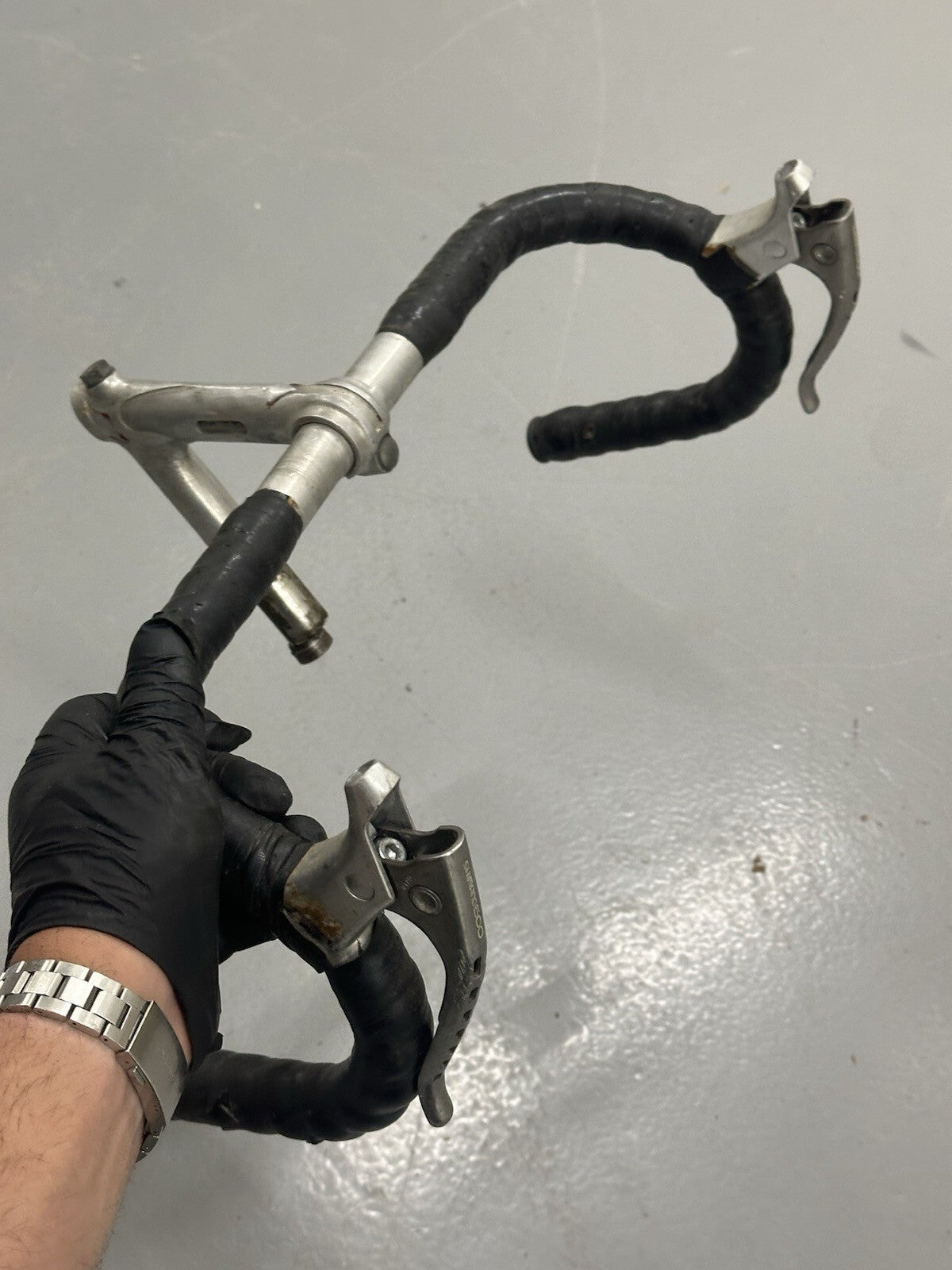 Rare Vintage Philipe Stem With Handlebars And Shimano 600 Brake Levers