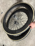 Handsling Track Wheelset Tubular Dura Ace 7600 Hubs Racing Wheels Carbon