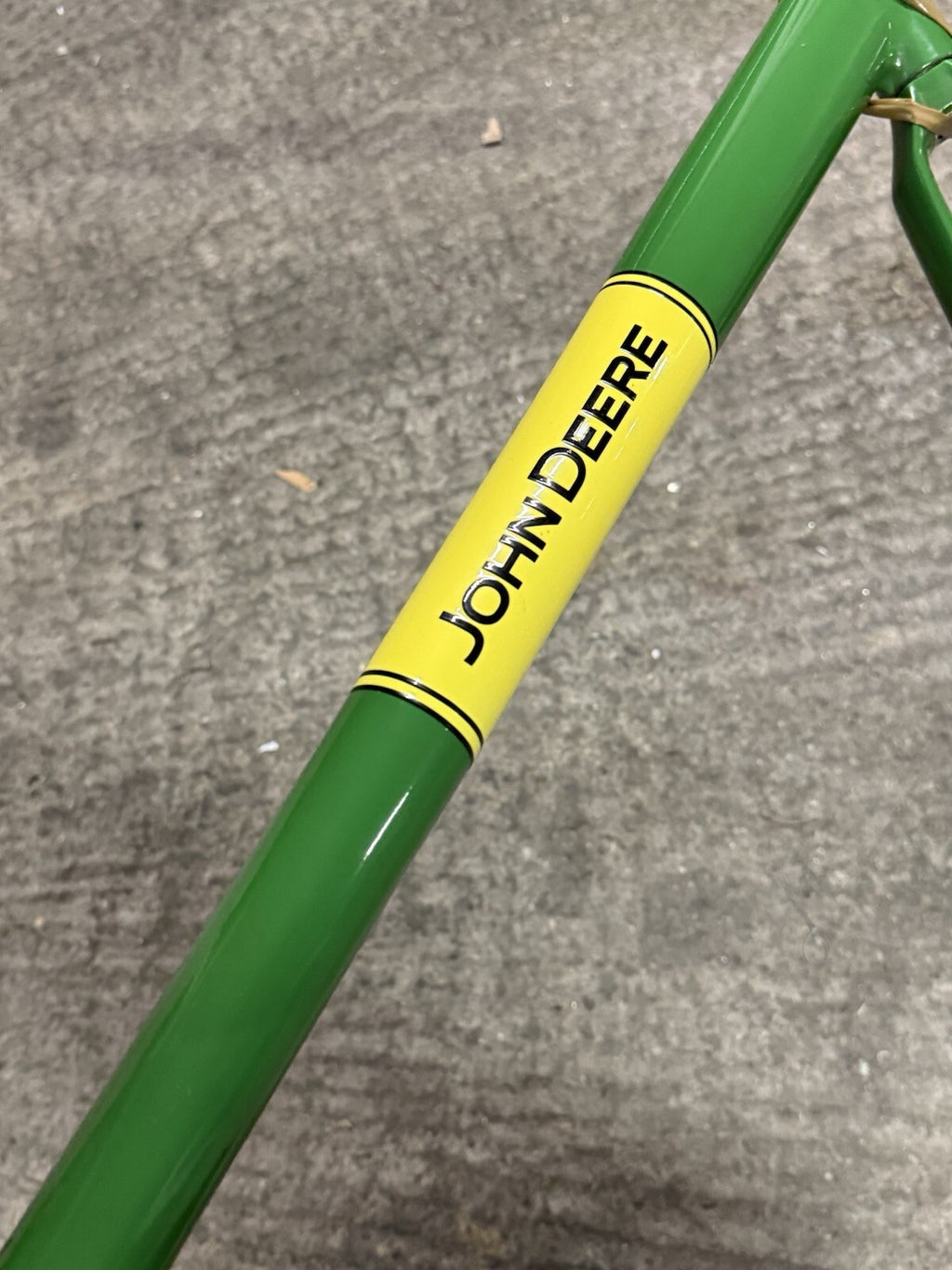 Custom Made Track Frameset Painted John Deere Size Medium 1inch Forks