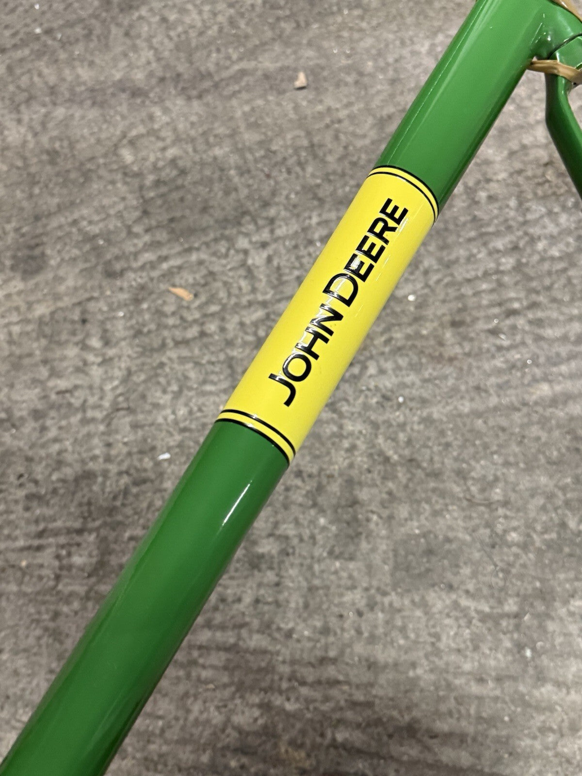 Custom Made Track Frameset Painted John Deere Size Medium 1inch Forks