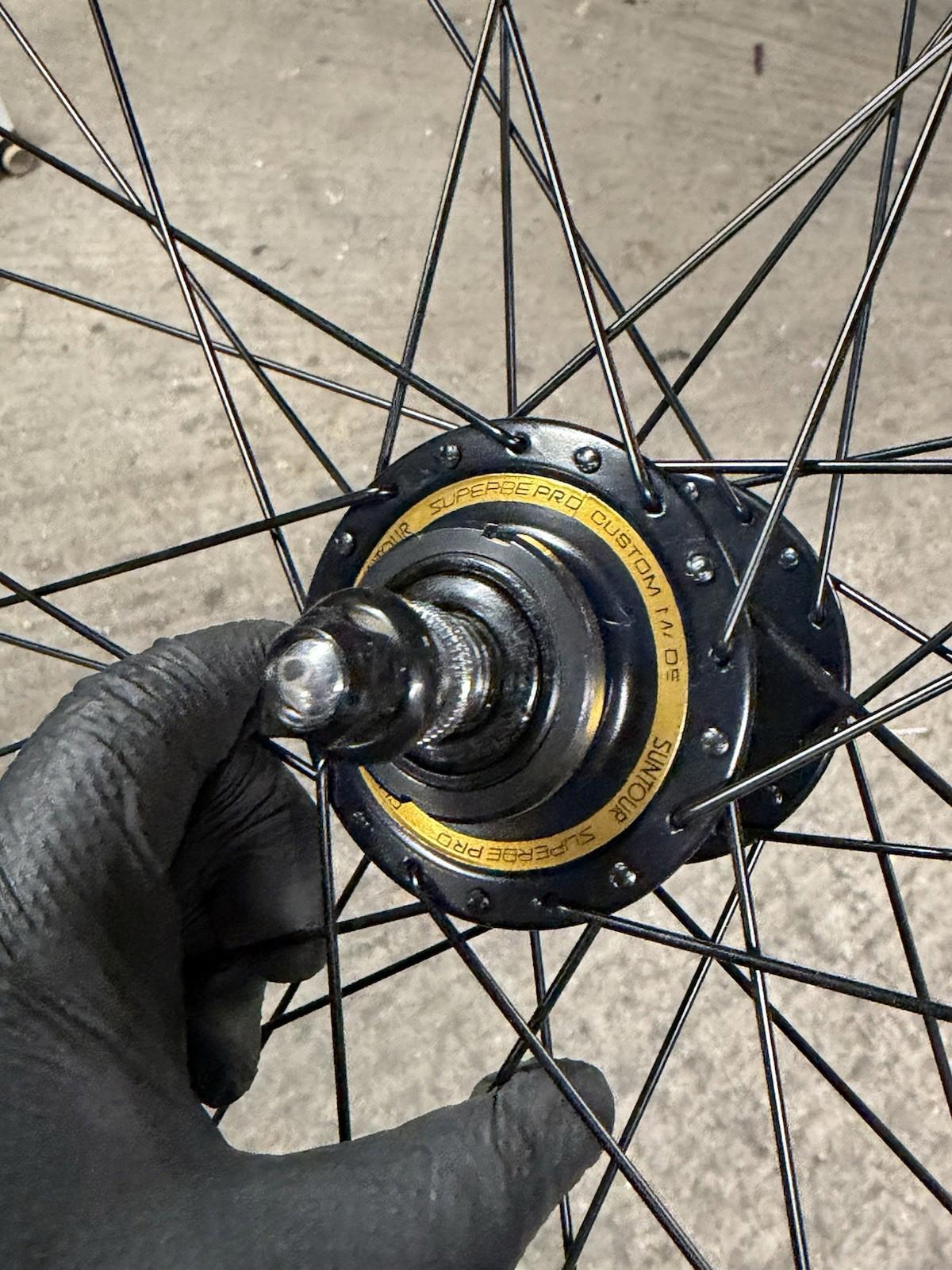 Rare Custom Anodised Suntour Superbe Pro Hubs Track Wheelset Fixed Gear Tubular